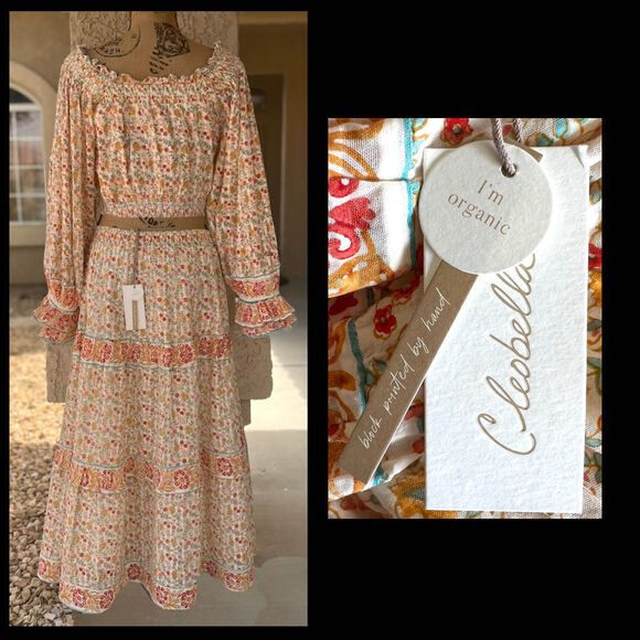 Cleobella Rhea Blouse and Rosa Midi Skirt Carnation Print Set Size: Large - Picture 3 of 12